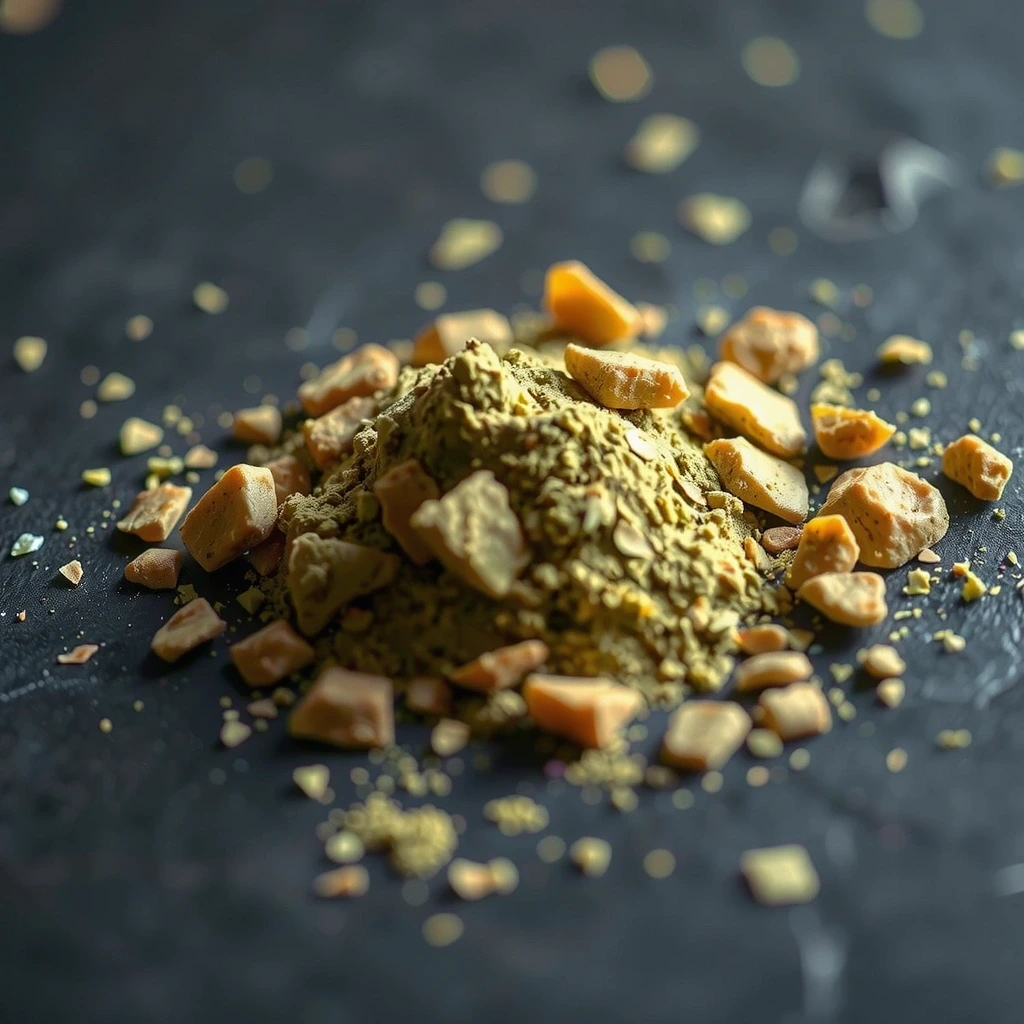 Grüne Algen Pulver Makro